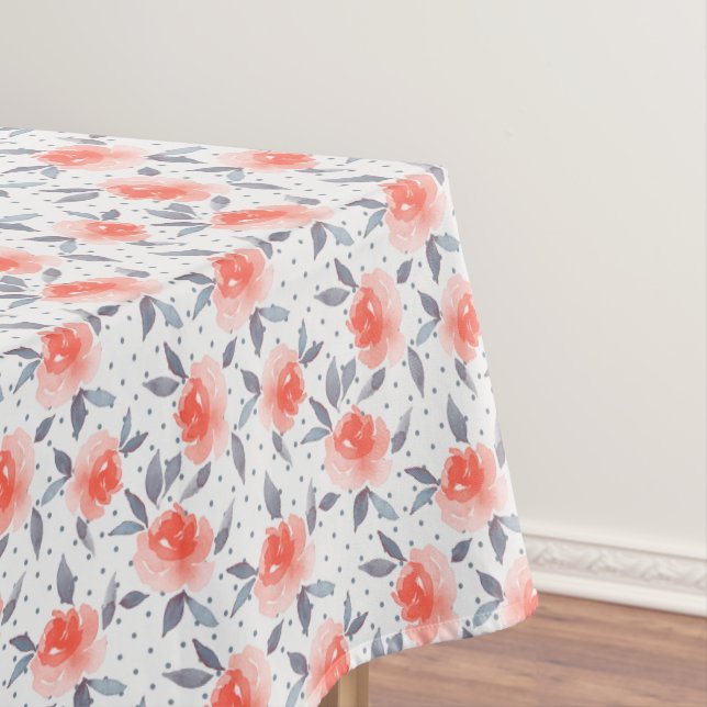 Red roses tablecloth (In Situ)