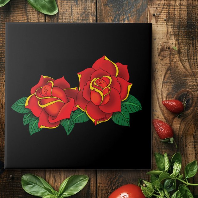 Red Roses Tattoo Tile (Creator Uploaded)