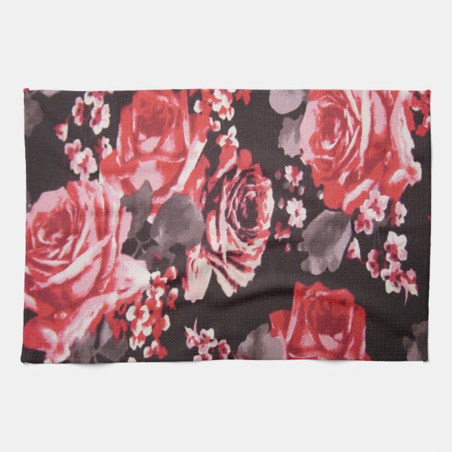 RED ROSES TEA TOWEL (Horizontal)