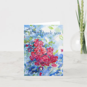 "Red Roses" Thank You Card