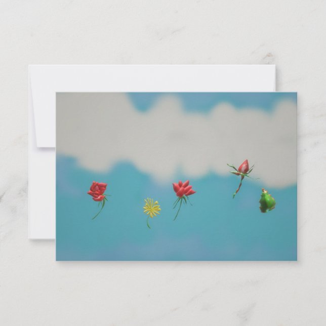 Red Roses Thank You Note Card (Front)