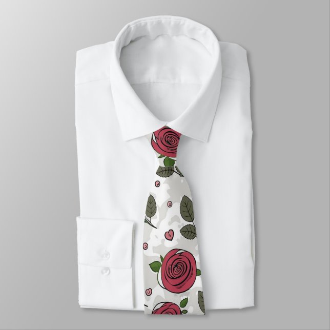 Red Roses  Tie (Tied)