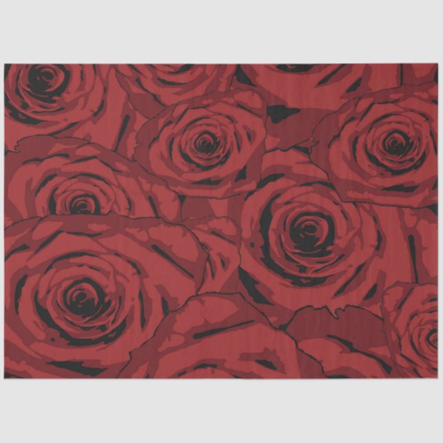 Red Roses Tissue Paper (Front)
