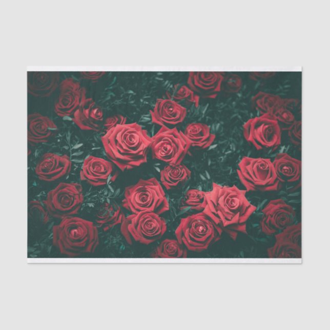 Red Roses Tissue Paper (Front)