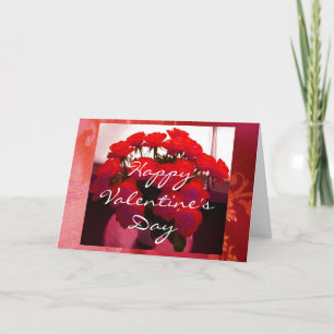 Red Roses Valentine III Holiday Card