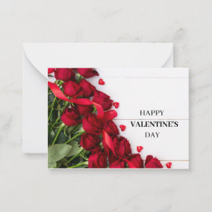 Red roses valentine's day card