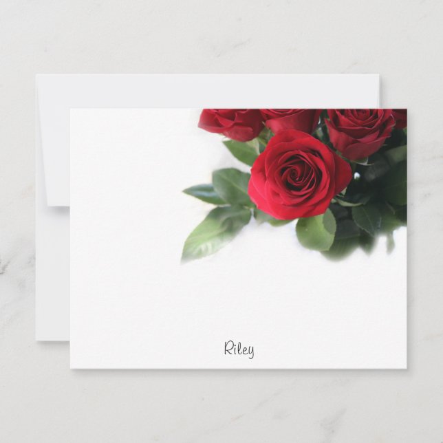 Red Roses Vignette Card (Front)