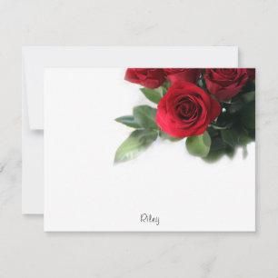 Red Roses Vignette Card