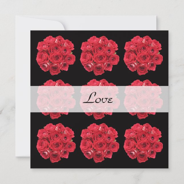 Red Roses Vow Renewal Invitation (Front)