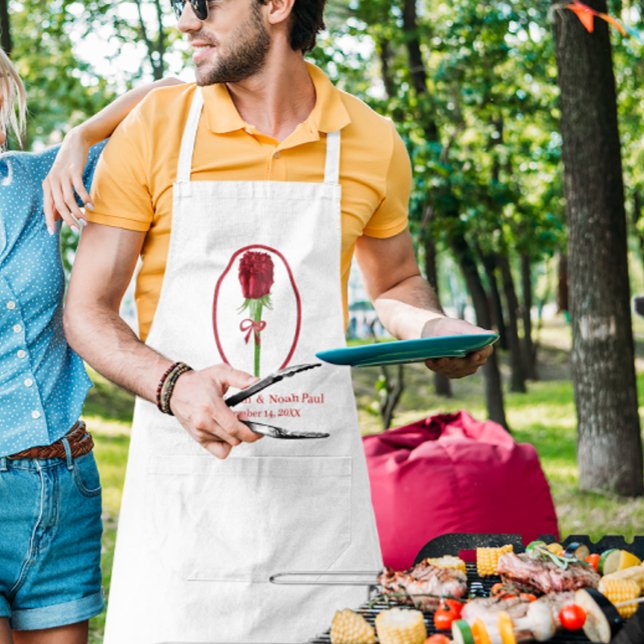 Red Roses Wedding Apron (Creator Uploaded)