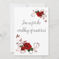 Red Roses Wedding INVITATIONS