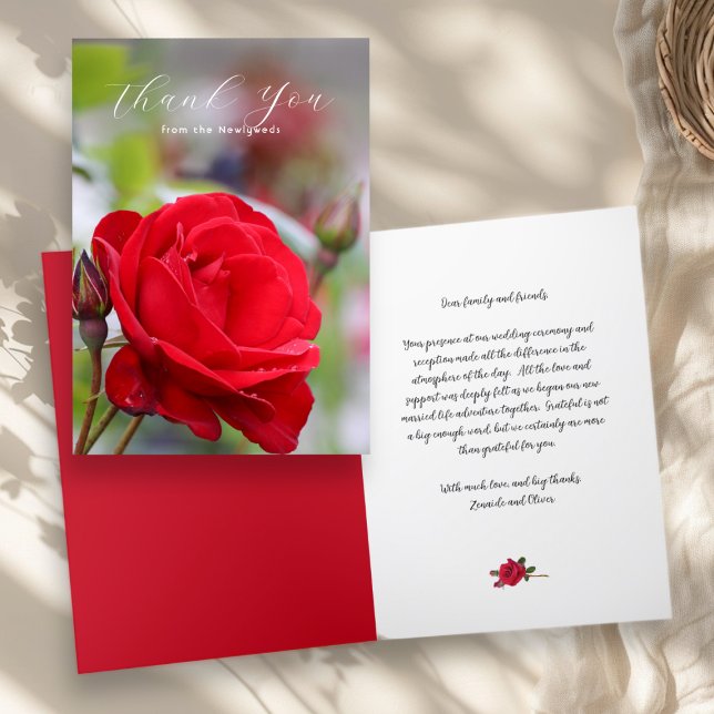 Red Roses Wedding Thank You Message (Creator Uploaded)