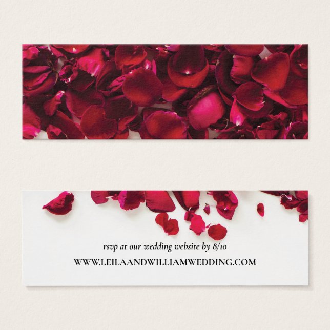 Red Roses Wedding Website RSVP (Front & Back)
