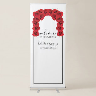Red Roses Wedding Welcome Sign
