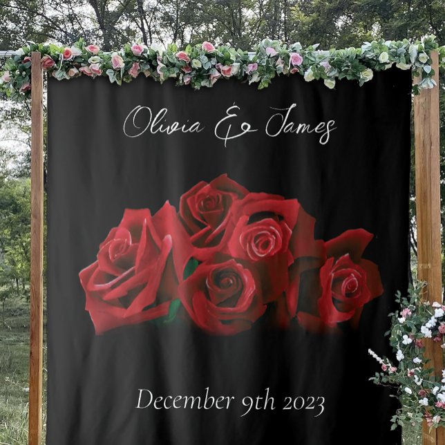 Red Roses White Black Elegance Timeless Tapestry (Creator Uploaded)