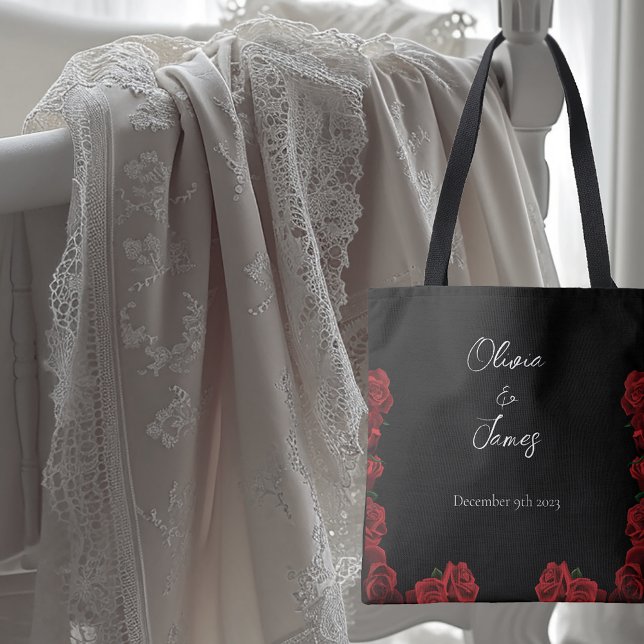 Red Roses White Black Elegance Timeless Tote Bag (Creator Uploaded)
