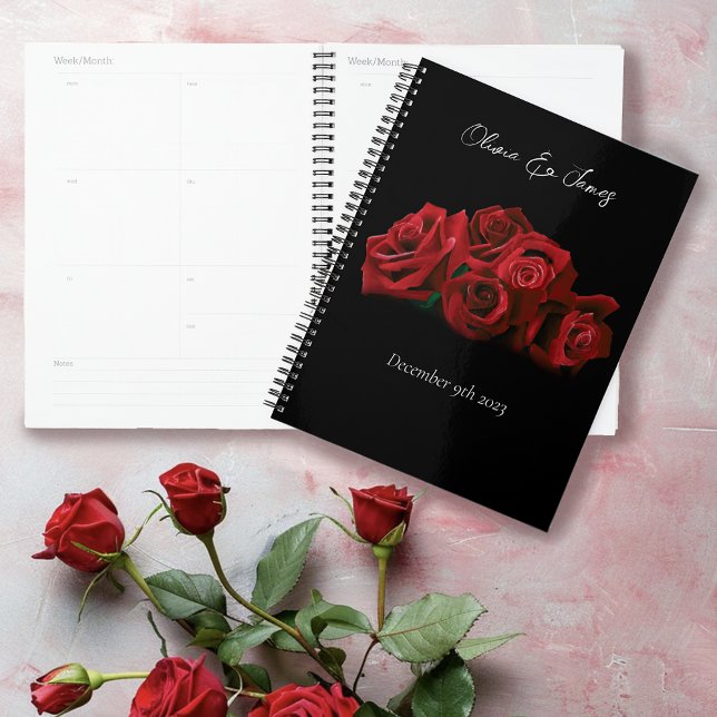 Red Roses White Black Wedding Planner (Creator Uploaded)