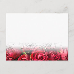 Red Roses With Black Outlines Postcard
