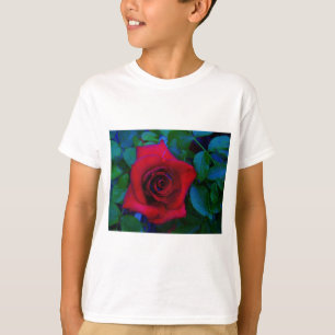 Red Roses with blue tones T-Shirt