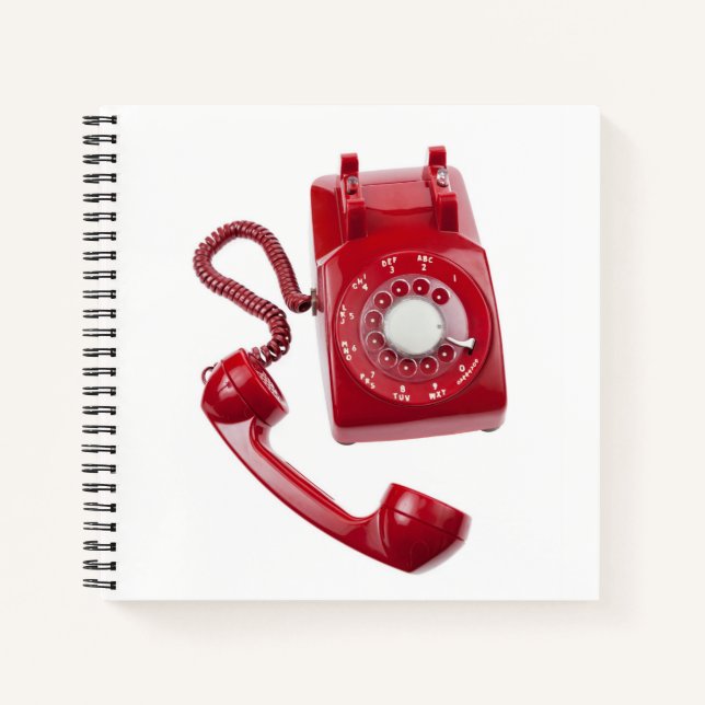 Red Rotary Phone Notebook (Front)