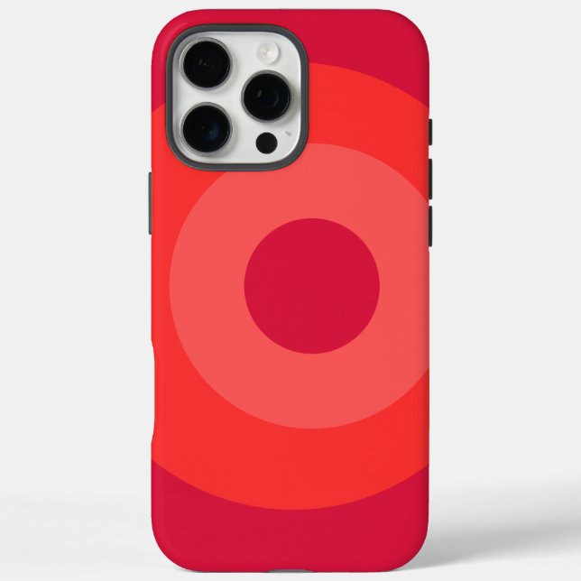 Red Round Apple iPhone 16 Pro Max Case (Back)