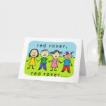 Red rover 50th birthday card<br><div class="desc">kids design</div>