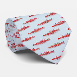 Red Rowing Rowers Crew Team Water Sports Tie