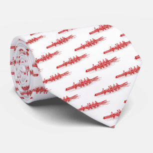 Red Rowing Rowers Crew Team Water Sports Tie