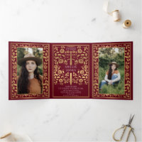 Red Royal Mediaeval Sword Photo Graduation Party
