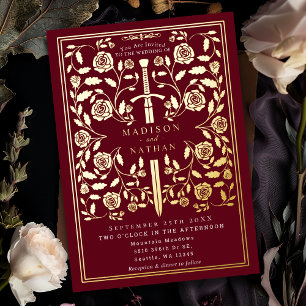Red Royal Mediaeval Sword Wedding