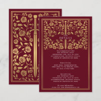 Red Royal Mediaeval Sword Wedding Details