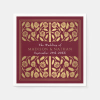 Red Royal Medieval Gold Sword Wedding