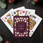 Red Royal Sword Shield Wedding Favour Playing Cards<br><div class="desc">Elevate your card game with these custom-designed playing cards! These cards feature a design of a mediaeval-style sword and shield surrounded by florals against a red background. Customise this deck with your monogram. NOTE: the gold featured in this design is NOT real foil.</div>