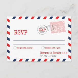 Red RSVP Postal Service Collection Card