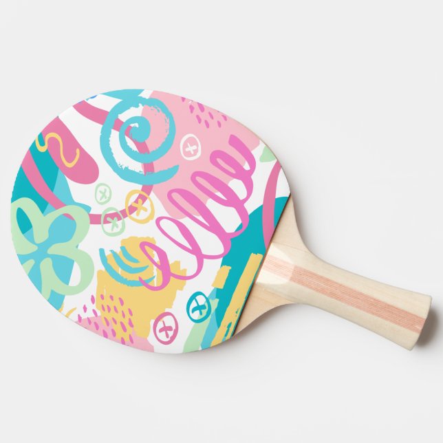 Red Rubber Back Ping Pong Paddle (Side)