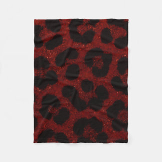 red ruby animal print balnket fleece blanket