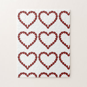 Red Ruby Gemstone Heart Jigsaw Puzzle