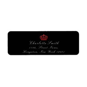 Red Ruby Glitter RSVP Crown Princess Bridal Black