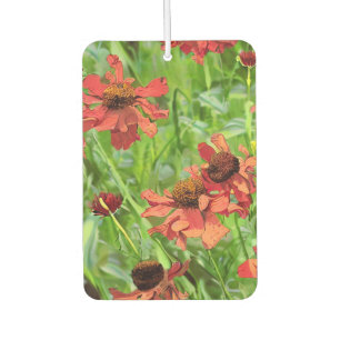 RED RUDBECKIA FLOWERS CAR AIR FRESHENER