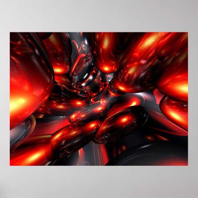 Red Rum Abstract Poster (Front)