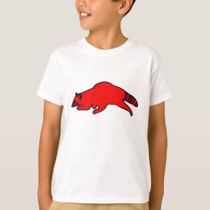 Red Running Racoon apparel T-Shirt