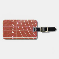 Red Running Track Distressed Custom Luggage Tag