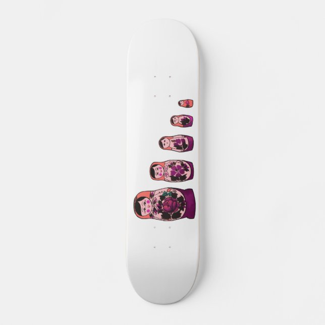 Red Russian Nesting Dolls Skateboard (Front)