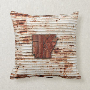Red Rust Arkansas Shape Cushion
