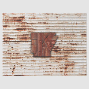Red Rust Arkansas Shape Tissue Paper