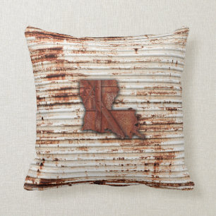 Red Rust Louisiana Shape Cushion