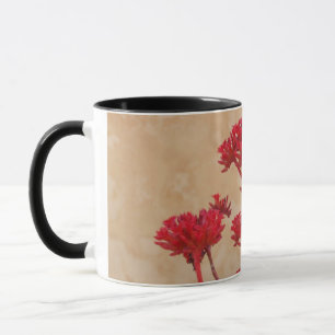Red Rustic Flowers Mug