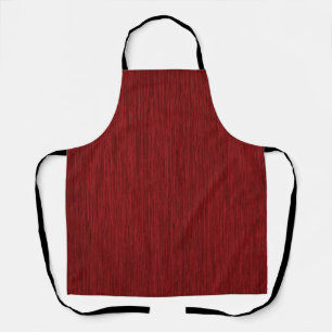 Red Rustic Grainy Wood Look Apron