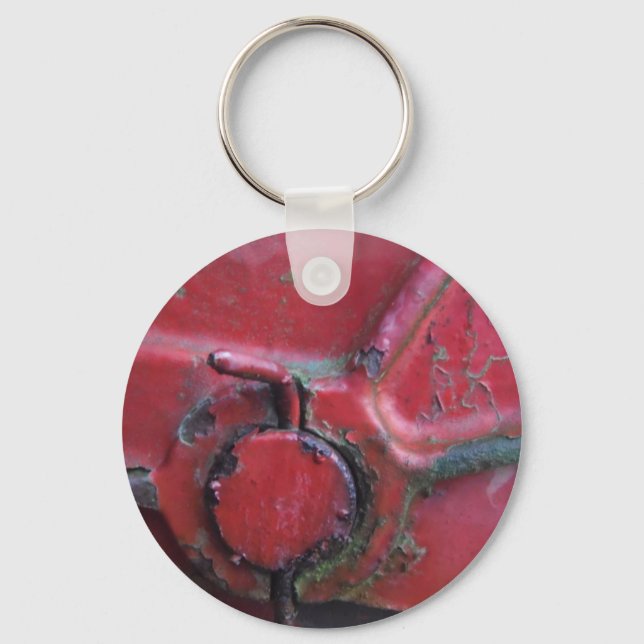 Red Rusty truck close-up Key Ring (Front)