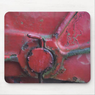 Red rusty truck close-up mouse mat